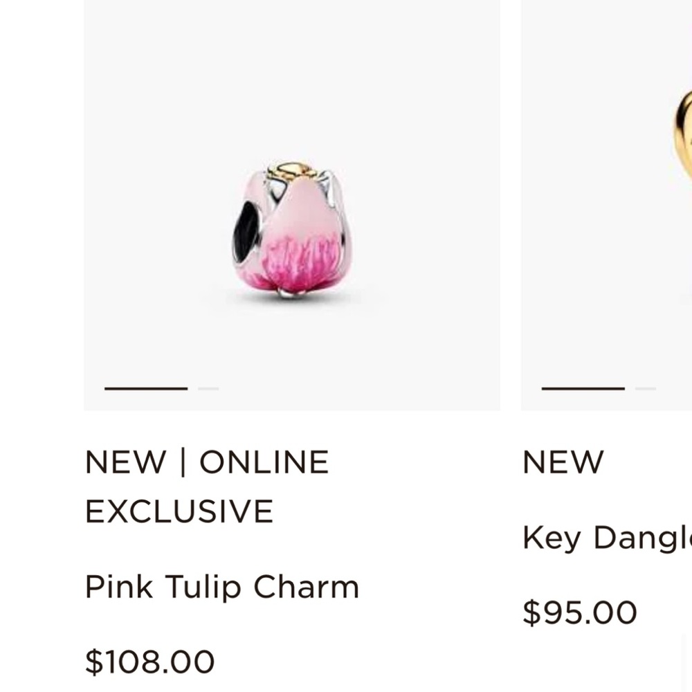 Pink Tulip Charm Pandora